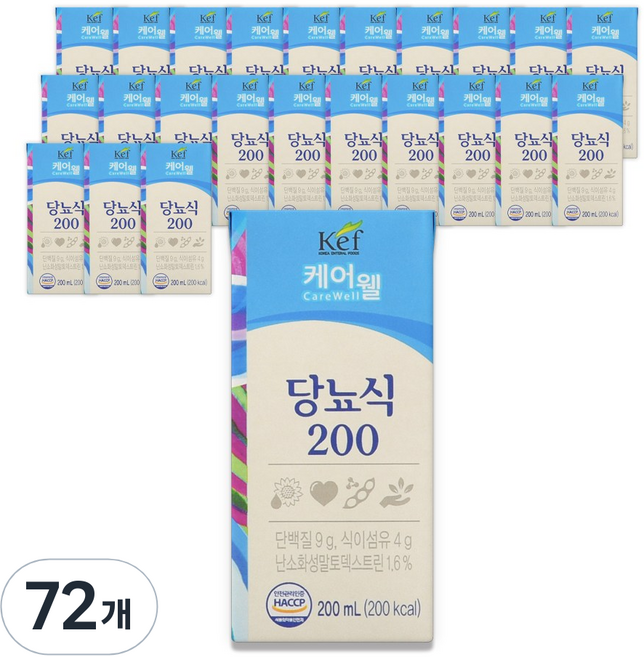 케어웰 당뇨식 200, 200ml, 72개