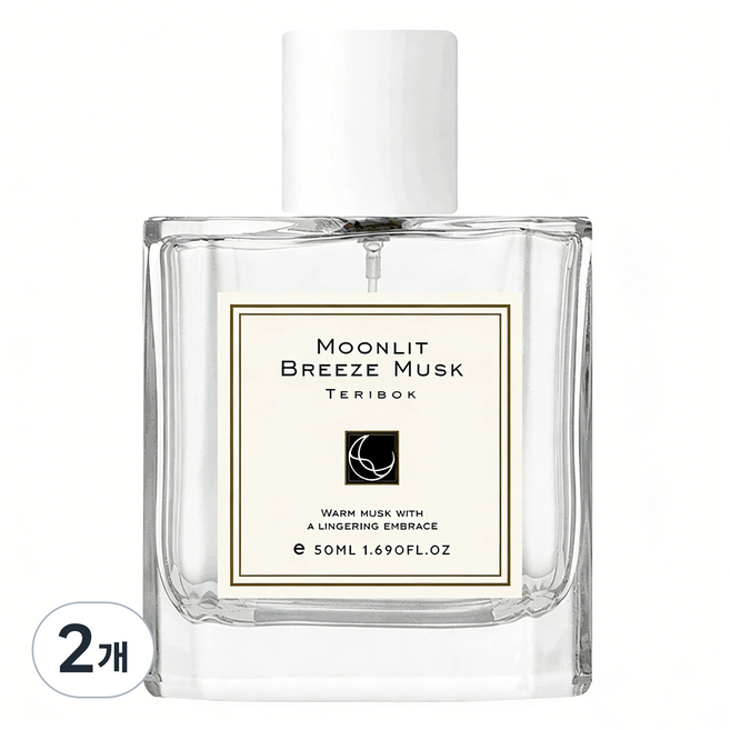 Moonlit musk 클린 화이트머스크 향수 여성 향수 1위 우디향 머스크향 니치향수 솝향 피치 오 드 퍼퓸 무성별 향수 추천 중성적인 향수 베스트 여자들이 좋아하는 남자향수, 2개, 50ml