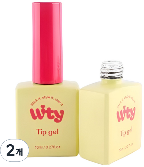 위티 팁젤 네일팁 접착제 젤 팁연장 글루, 2개, 10ml, 투명