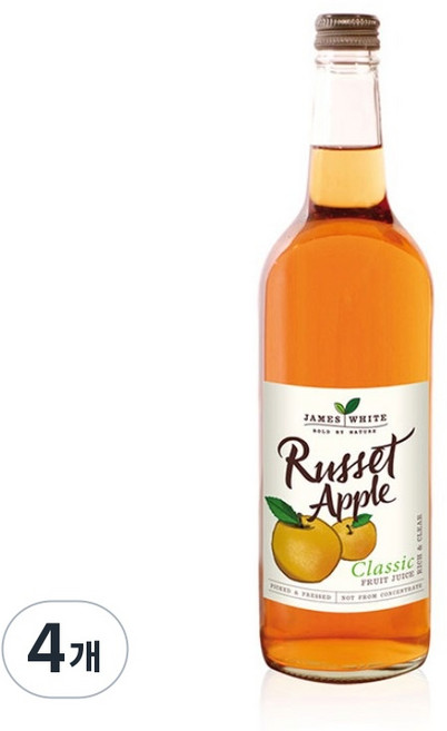 [아스트라 독점] 영국직수입 클래식 애플주스 Russet Apple 달달한맛!!!, 4개, 750ml