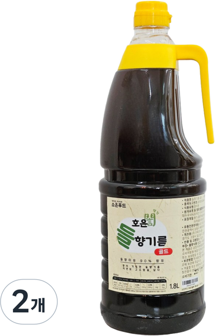 호은 들향기름 골드 함유량UP 들기름 업소용, 2개, 1.8L