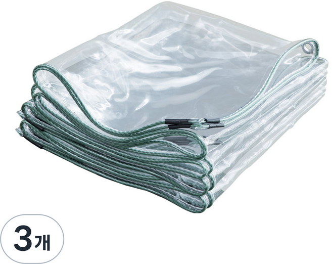 비닐막 투명비닐천막 테라스 대형 PVC, 3개
