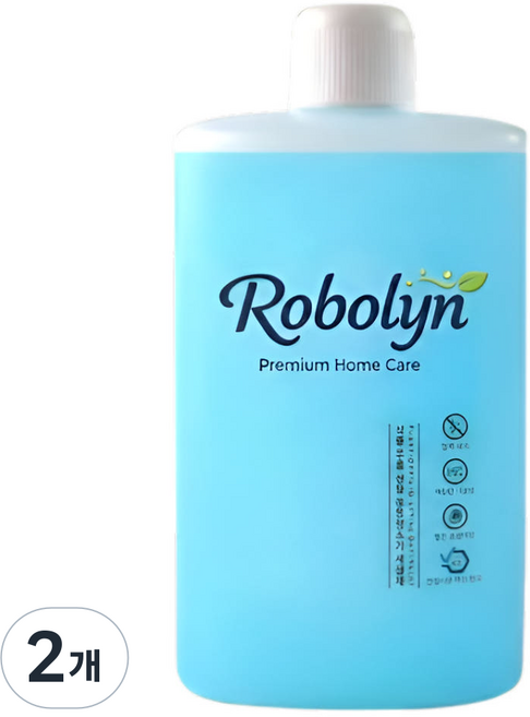 로보린 로보락 전용세제 호환 로봇청소기 세정제 1L 클리너, 2개