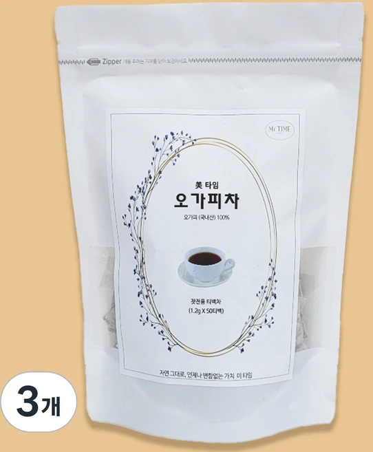 미타임 국산 가시오가피 오가피차 티백차 PLA 티백, 3개, 50개입, 1.2g - 쿠팡