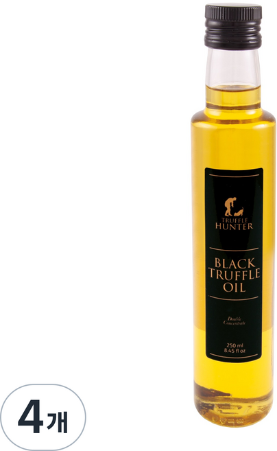 트러플헌터 블랙트러플 올리브오일 2배 농축 (실제 블랙트러플 함유), 250ml, 4개