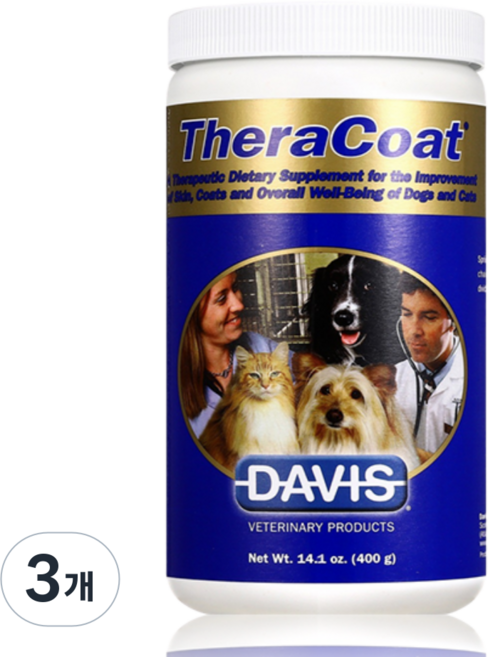 (소분) 미국산 성분 햄스터 털빠짐 고양이 강아지 털 영양제 데이비스 테라코트 소분, 피부/피모, 10g, 3개