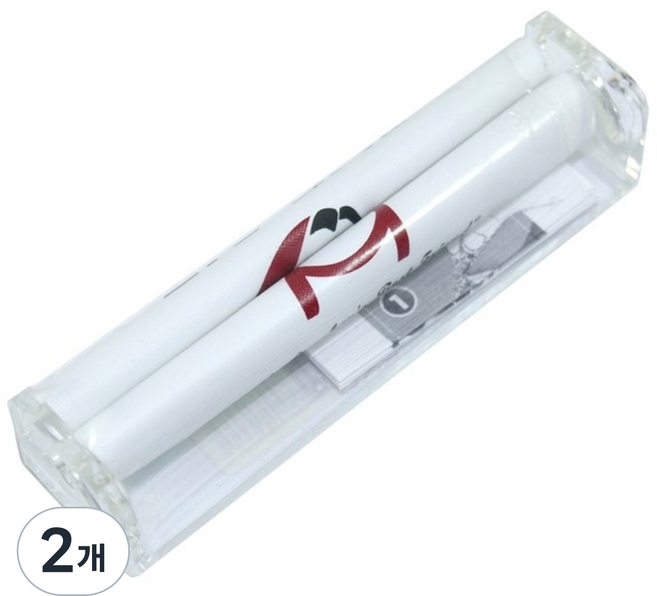 킹사이즈 롤링타바코 직잭 크리스탈롤러 110mm 킹사이즈용, 2개, 크리스탈