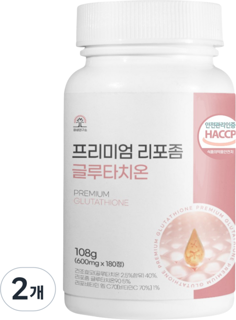리포좀 글루타치온 프리미엄 대용량 6개월분 HACCP 인증, 108g, 2개, 180정