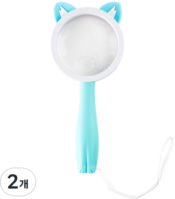 멜팅마켓 휴대용 손잡이형 돋보기, 블루, 2개