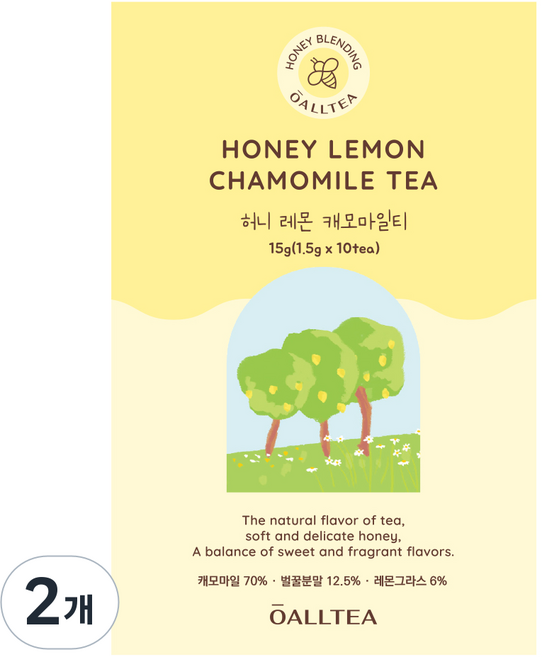 뉴올티 허니 레몬 캐모마일티 꿀차, 1.5g, 10개입, 2개