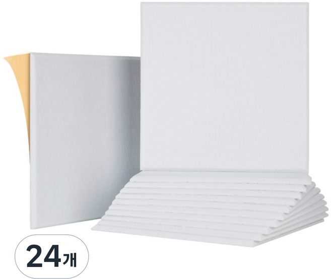 접착식 인테리어 9T 방음판 흡음재 30cm 30cm, 24개, 화이트