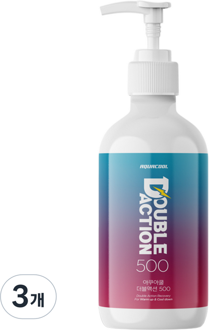 아쿠아쿨 더블액션 500, 500ml, 3개
