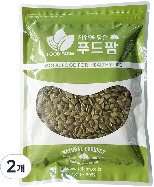 푸드팜 호박씨, 500g, 2개