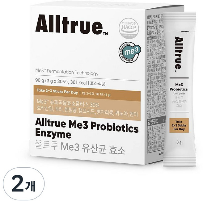 올트루 Me3 유산균 효소 30포, 2개