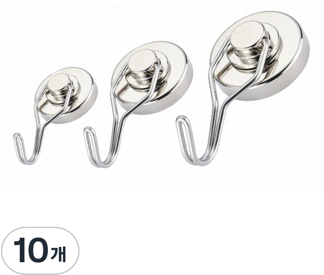 마니코 초강력 네오디움 고리자석 360도 회전형 후크 36mm, 10개