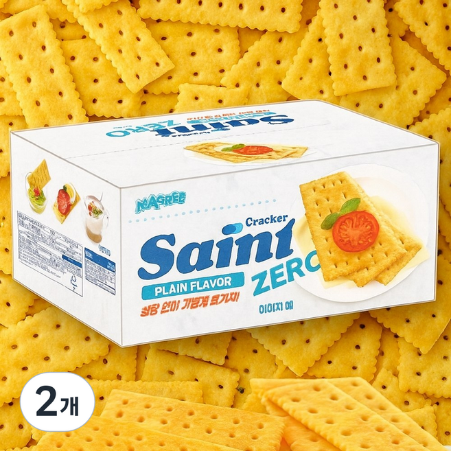 세인트 슈가 제로 크래커 1키로 대용량 플레인맛 무설탕 슈가프리, 2개, 1kg