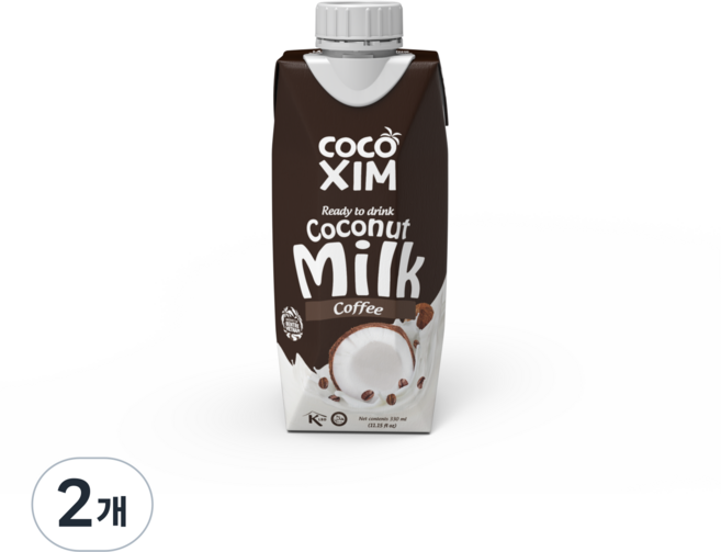 [공식수입사] 코코씸 코코넛밀크 커피맛, 330ml, 2개