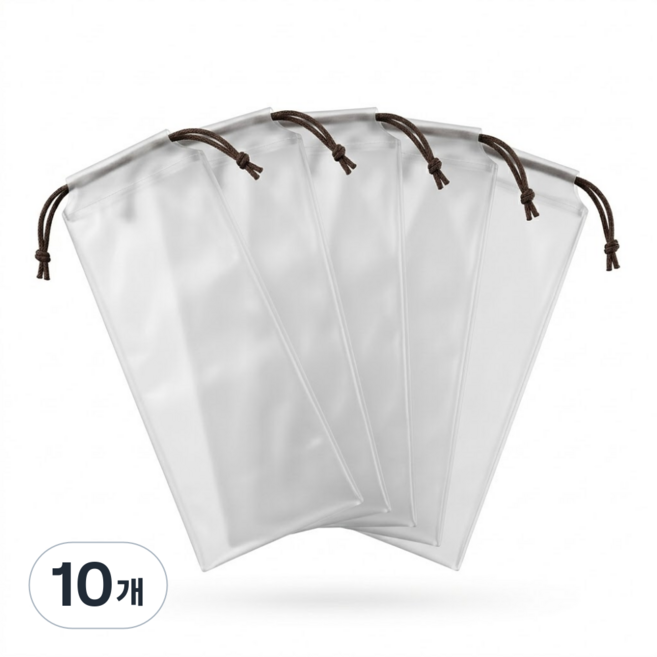 3단 우산 방수 파우치, 10개, 반투명