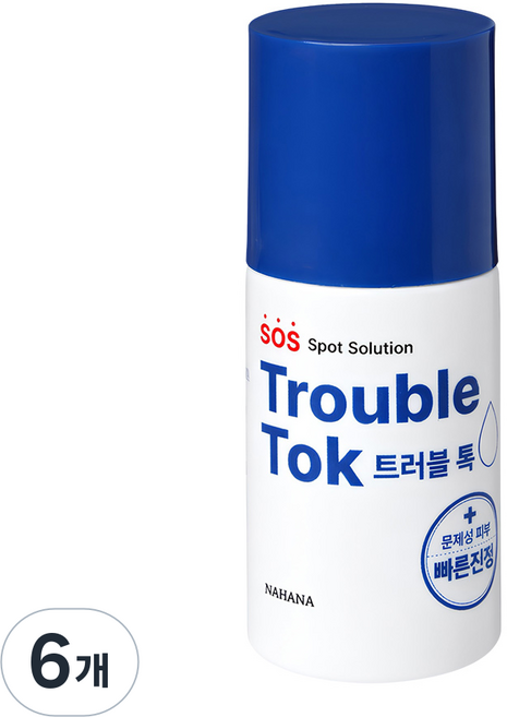 나하나 트러블톡 문제성 피부 진정 SOS 스팟 솔루션, 6개, 20ml