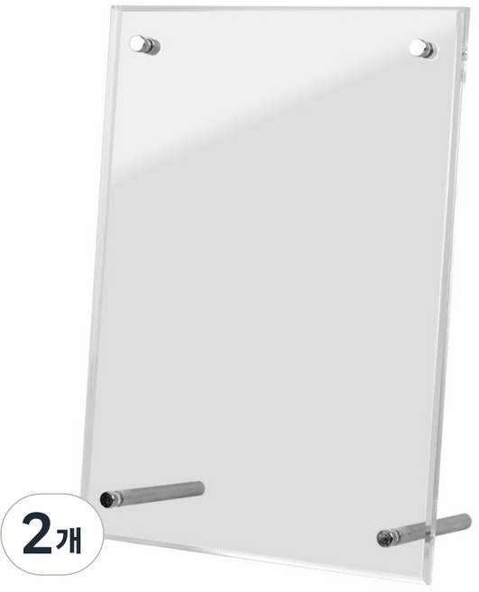 빅크로바 아크릴 액자 스탠드 고급형 인테리어, 2개, 투명