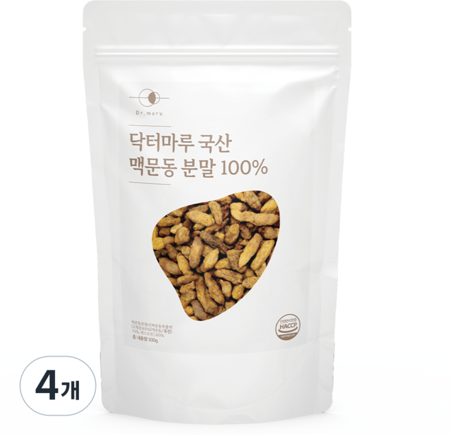 닥터마루 국산 맥문동 분말H 100%, 4개, 300g