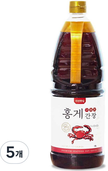 자연한입 홍게간장, 5개, 1.8L