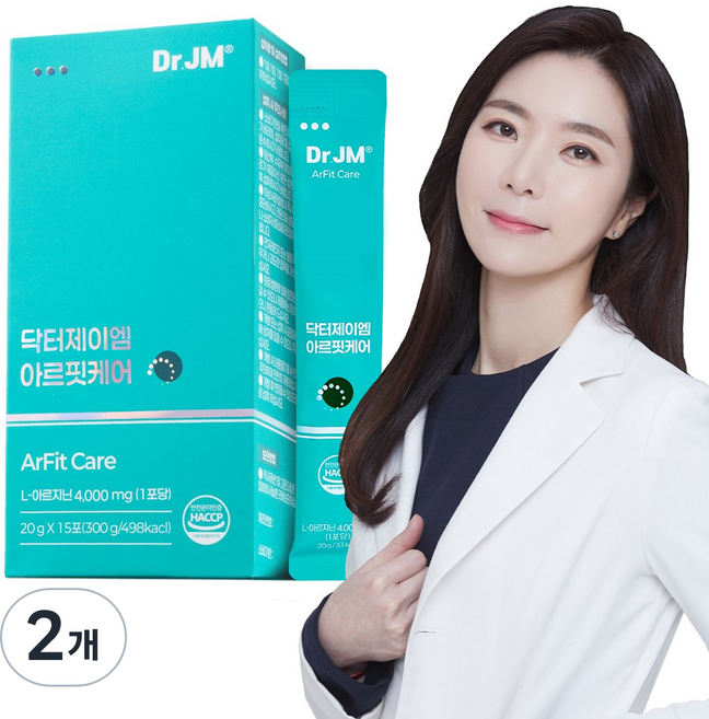 닥터제이엠 아르핏케어 고함량 아르기닌 슬림 활력 수험생 중년건강 운동, 300g, 2개