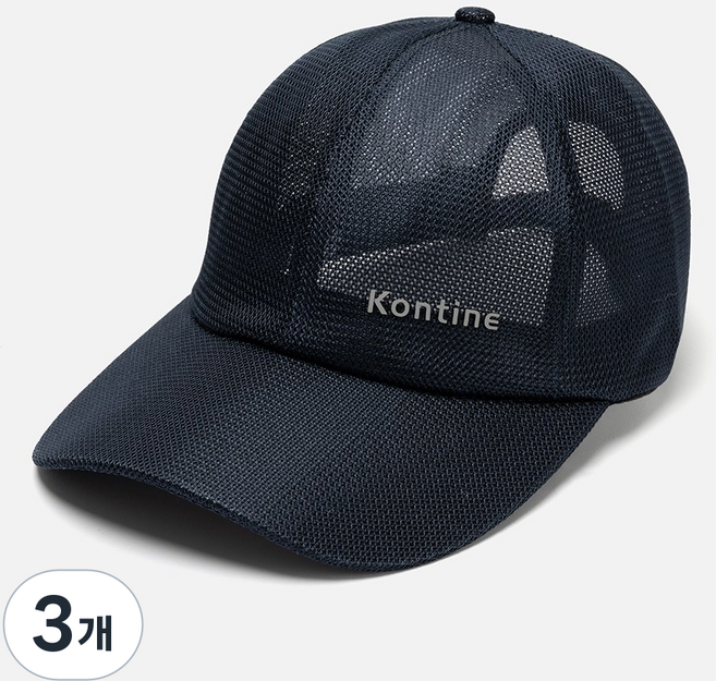 콘티네 풀매쉬캡 골프모자 자외선차단 남녀공용, 3개, 네이비