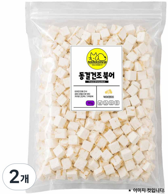 마마쇼 건강한 반려동물 간식, 190g, 2개, 동결건조 북어