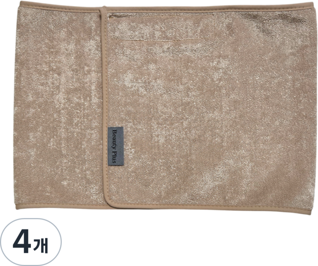 퍼펙트픽 고급 사각터번 헤어터번, 4개, 베이지색