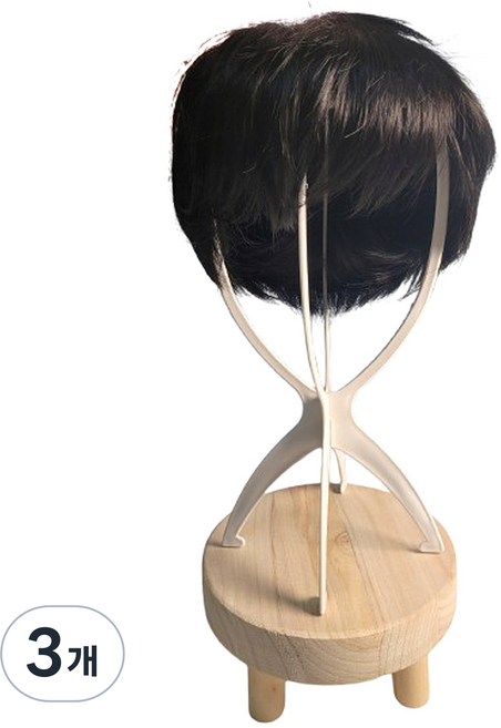 케이비지리테일 헤어메이트 가발거치대 모자거치대, 3개, 화이트