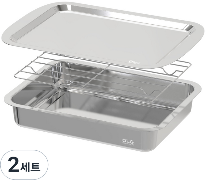 올지 셀렉트 스텐밧드 트레이 3종세트 무연마제, 2세트, (밧드, 트레이, 렉)