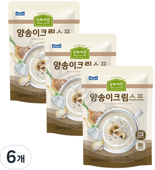 코스트코무료배송 상하키친 양송이크림스프, 150g, 6개