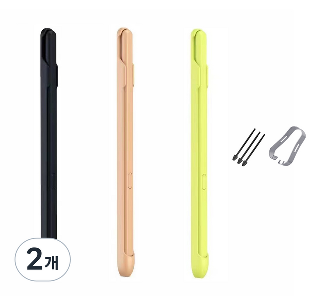 온니르 갤럭시 Z폴드 6 5 4 3 호환 폴드에디션 S펜 터치펜 (펜+수납홀더 세트), 2개, 핑크