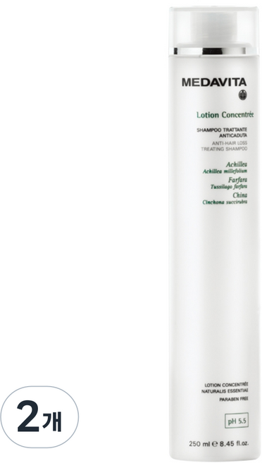 [공식 인증] 메다비타 리바이탈10+ 샴푸 (두피강화) 약산성 천연 비건 샴푸, 250ml, 2개