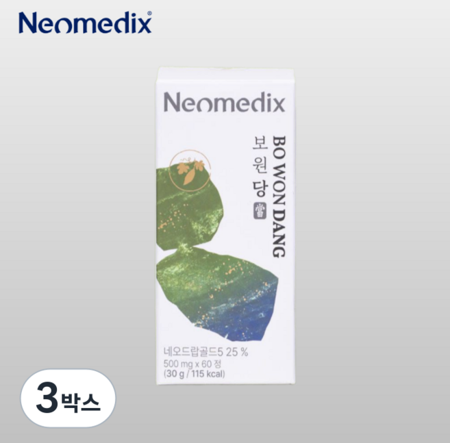 [보원당] 네오메딕스 보원 당 바나바잎 뽕잎 코로솔산 여주 추출물 귀리 식이섬유 혈당 건강, 3박스, 60정
