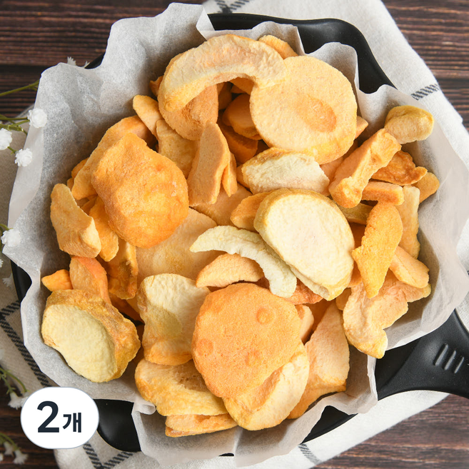 유나건어물 건 과일 달콤 동결건조 복숭아칩, 2개, 100g