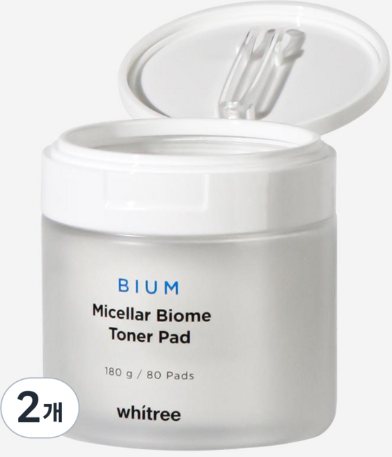 화이트리 비움 미셀라바이옴 토너 패드 180g, 80매입, 2개