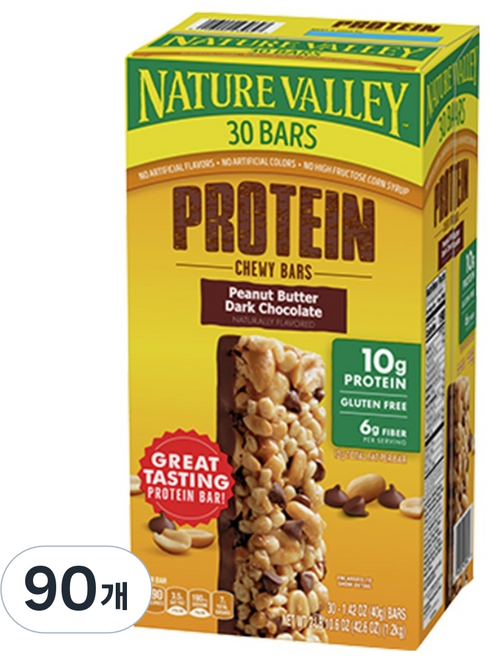 네이처밸리 프로틴 피넛버터 다크초콜릿, 40g, 90개