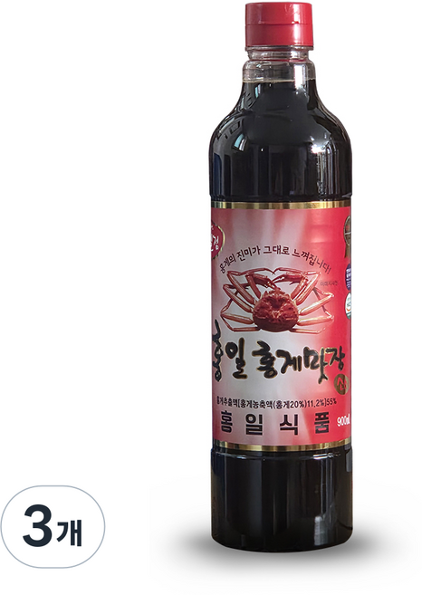 홍일식품 홍게간장 홍게맛장소스, 3개, 900ml