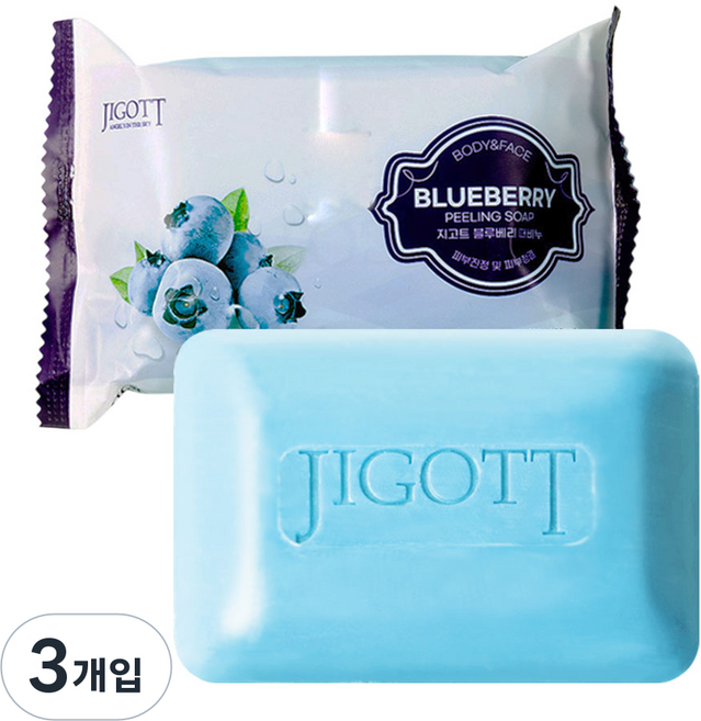 지고트 블루베리 때비누 향기로운 목욕 바디워시, 150g, 3개입