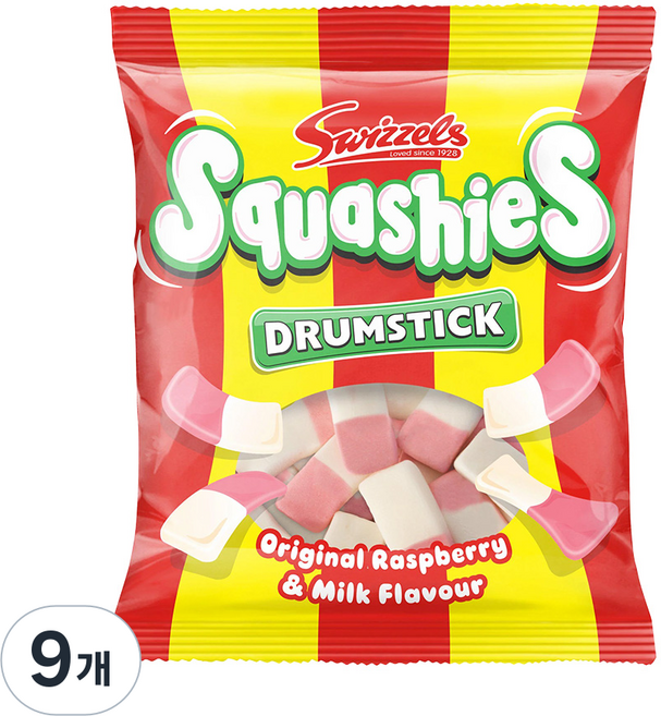 스위츨 스쿼시 드럼스틱 오리지날, 9개, 100g