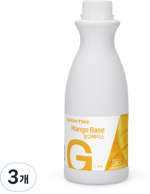 그린트리 망고 에이드 베이스 1.2kg, 3개