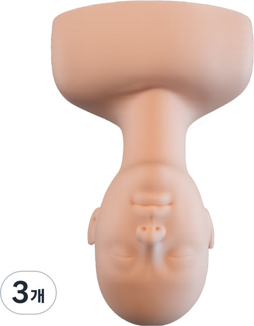 피부미용 실기 데콜테 마네킹 실습용, 3개, 살색