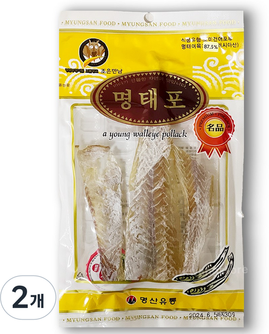 명산유통 조은만남 명태포(노가리), 2개, 30g