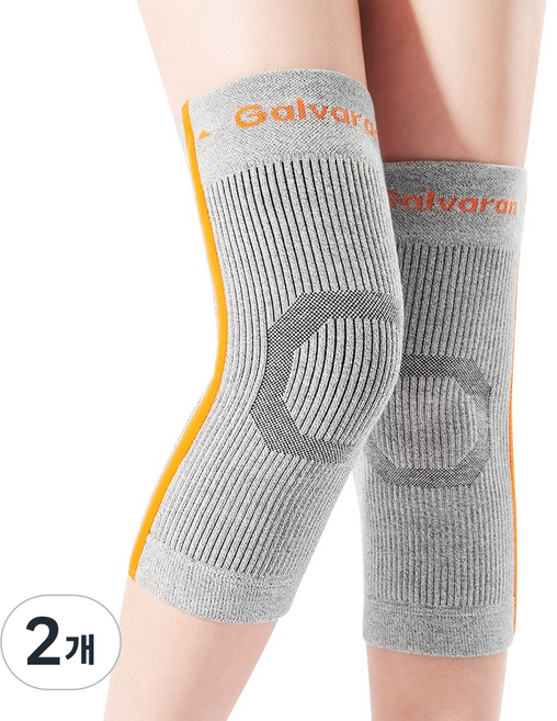 Galvaran 게르마늄 카본 무릎보호대 무릎 통증 관절 통증 완화 부기 염증 완화 및 혈액순환 개선용 남녀공용, Gary, 2개