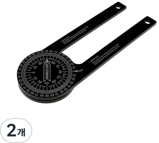 공구PXJ 각도기 눈금자 목공 DIY 도구 고정밀 목수 건축 도면 그리기 360도, 2개