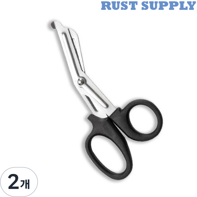 러스트서플라이 스포츠 테이핑 키네시오 붕대 깔끔절삭 안전 가위 14cm, 2개