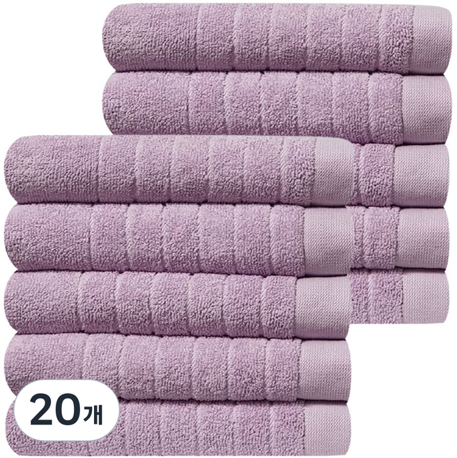 다주타올 30수 데일리 수건 105g, 라일락퍼플, 20개
