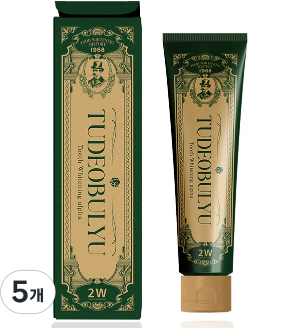 투더블유 강한 미백치약 알파 애플민트 천연 유기농 유래 충치 구치제거 구강 청결 입냄새 치은염 치주염 치주 질환 잇몸질환 예방, 100g, 5개 - 쿠팡